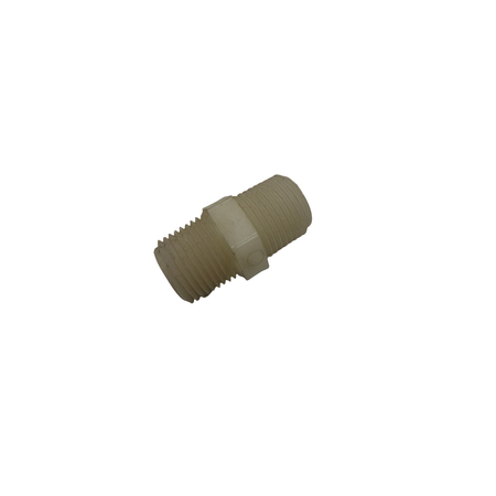 NIPPLE - 3/8 X 3/8 NYLON WHITE