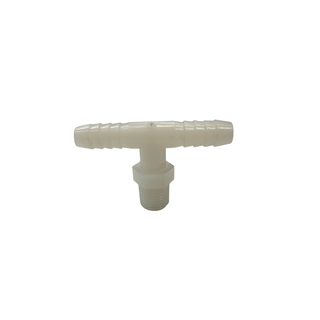 TEE-1/4 M THREAD X 3/8 BARBED