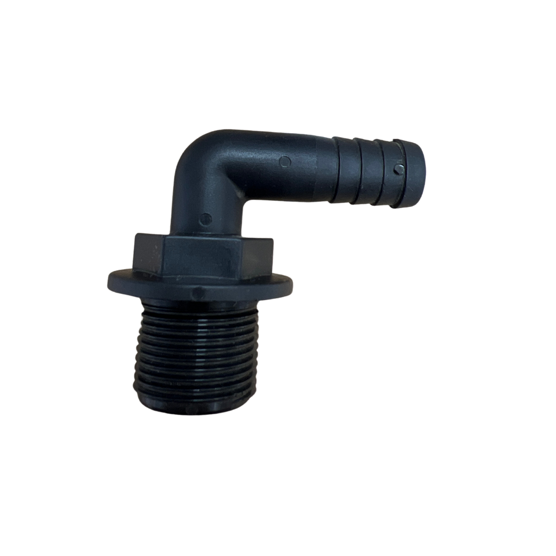 HOSETAIL, 90°, ½M X ½ BARB